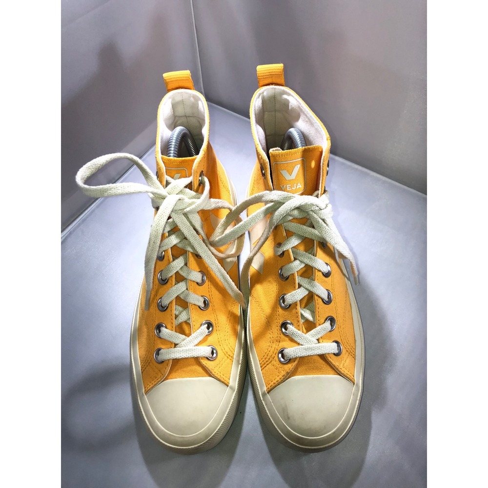 Veja Nova High Top Sneakers Yellow Canvas Womens Size 39 EUR 8 US